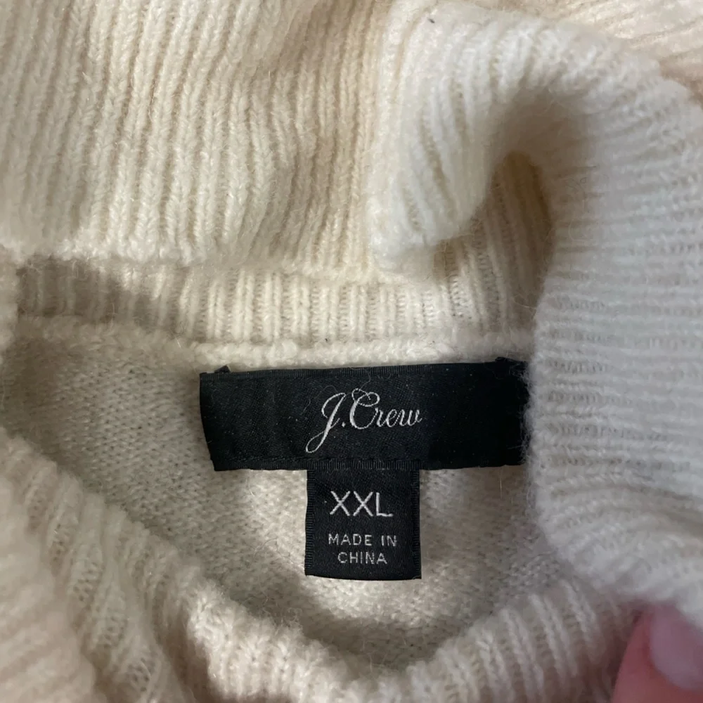 J. Crew Navy White and Beige Turtleneck Sweater Size XXL